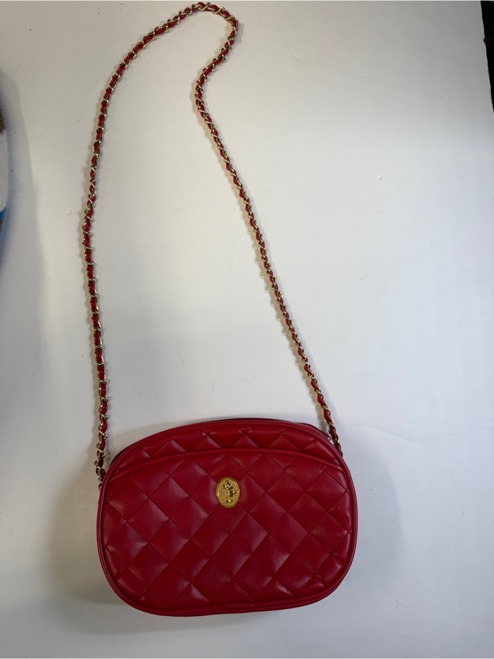 Vintage Disney Mickey Purse Quilted chain strap red shoulder bag